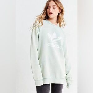 Adidas Trefoil Logo Mint Green Crewneck Sweatshirt Medium